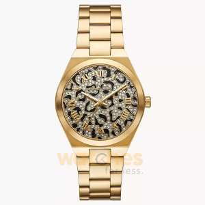 Michael Kors Women’s Quartz Gold Stainless Steel Black & Gold Dial 37mm Watch MK7500 (Without Tag)