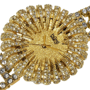Burgi Women’s Quartz Gold Stainless Steel Gold Sparkling Dial 36mm Watch BUR054G (Without Tag)