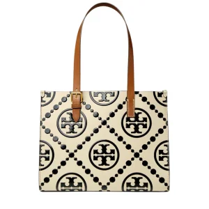 Tory Burch Contrast Embossed Small Tote Black Bag TB150310