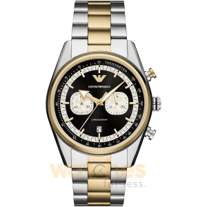 Emporio Armani Men’s Quartz Two-Tone Stainless Steel Black Dial 42mm Watch AR11678