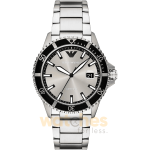 Emporio Armani Men’s Quartz Silver Stainless Steel Grey Dial 42mm Watch AR11683