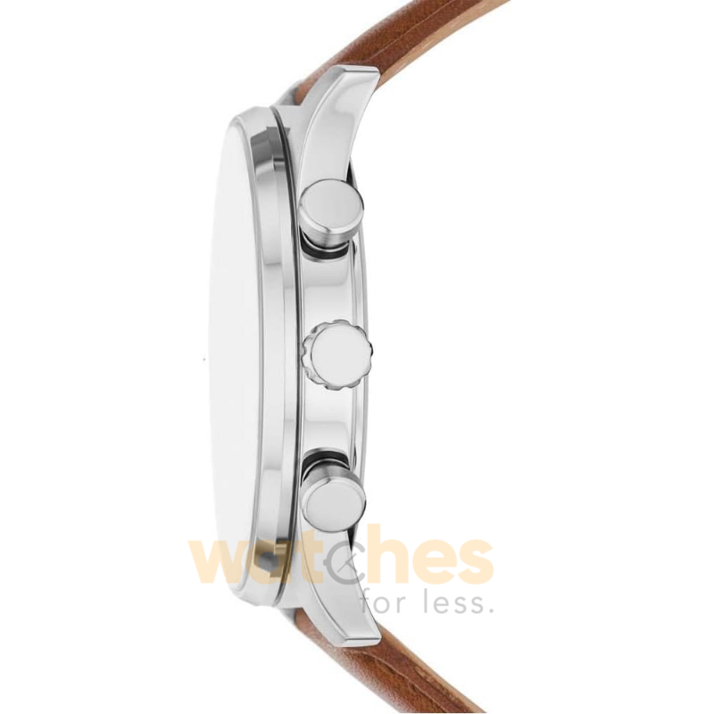 Fossil Men’s Chronograph Quartz Brown Leather Strap White Dial 44mm Watch BQ2748 (Without Tag) - Image 2