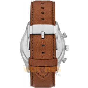 Fossil Men’s Chronograph Quartz Brown Leather Strap White Dial 44mm Watch BQ2748 (Without Tag) - Image 3