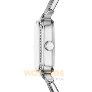 Alternative view of Fossil Women’s Quartz Silver Stainless Steel White Dial 28mm Watch BQ3981 (Without Tag)