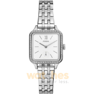 Fossil Women’s Quartz Silver Stainless Steel White Dial 28mm Watch BQ3981 (Without Tag)
