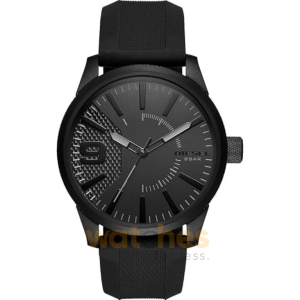 Diesel Men’s Quartz Black Silicone Strap Black Dial 46mm Watch DZ1807 (Without Tag)