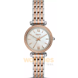 Fossil Women’s Quartz Two-Tone Stainless Steel White Mother Of Pearl Dial 28mm Watch ES4649 (Without Tag)