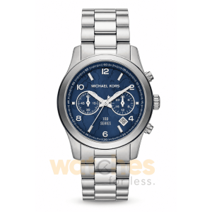 Michael Kors Women’s Chronograph Quartz Silver Stainless Steel Blue Dial 38mm Watch MK5814