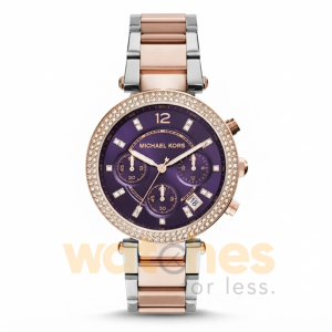 Michael Kors Women’s Quartz Two-tone Stainless Steel Purple Dial 39mm Watch MK6108