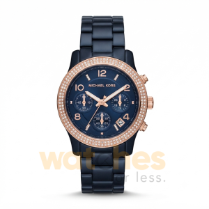Michael Kors Women’s Quartz Blue Acetate Stainless Steel Blue Dial 38mm Watch MK7423