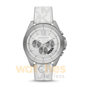 Michael Kors Men’s Chronograph Quartz White & Grey Hybrid Strap White & Grey Dial 45mm Watch MK8949