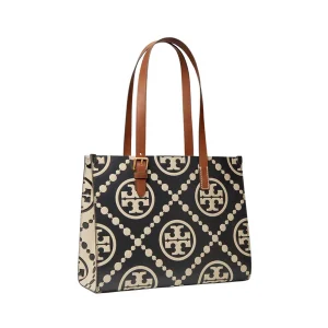Tory Burch Contrast Embossed Small Tote Black Bag TB150310