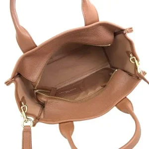 MARC JACOBS Traveler Leather Tote Bag ARGAN OIL BROWN (Size: L:26cm D:13cm H:21cm) H009L01SP21-212