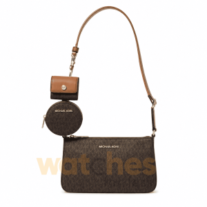 Michael Kors Jet Set Logo Crossbody Bag with Case for Apple AirPods Pro – Brown Signature (Size: W:9.5cm H:5.5cm D:2.25cm) 35S2GTVC1B