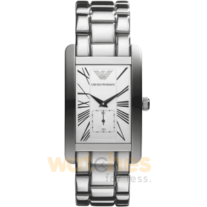 Emporio Armani Men’s Quartz Stainless Steel Silver Dial 30mm Watch AR0145