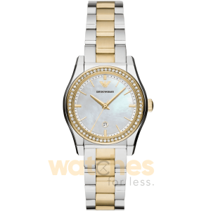 Emporio Armani Women’s Quartz Two-Tone Stainless Steel Mother Of Pearl Dial 32mm Watch AR11559