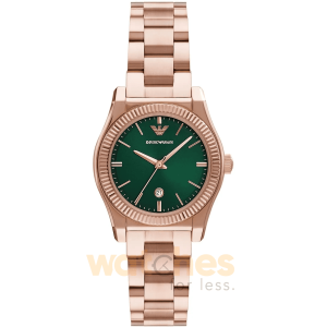 Emporio Armani Women’s Quartz Rose Gold Stainless Steel Green Dial 32mm Watch AR11639
