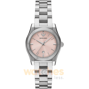 Emporio Armani Women’s Quartz Silver Stainless Steel Light Pink Dial 32mm Watch AR11658