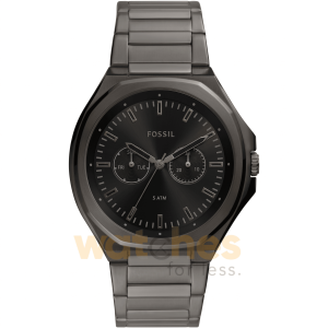 Fossil Men’s Quartz Gunmetal Stainless Steel Black Dial 45mm Watch BQ2609