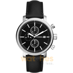 Fossil Men’s Chronograph Quartz Black Leather Strap Black Dial 42mm Watch BQ2849 (Without Tag)