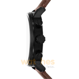 Alternative view of Fossil Men’s Chronograph Quartz Brown Leather Strap Black Dial 43mm Watch BQ2894 (Without Tag)