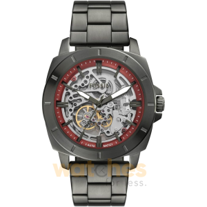 Fossil Men’s Automatic Gunmetal Stainless Steel Skeleton Dial 45mm Watch BQ2898 (Without Tag)