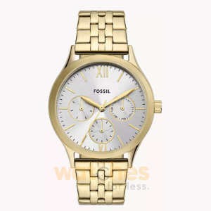 Fossil Women’s Quartz Gold Stainless Steel Silver Dial 35mm Watch BQ2899 (Without Tag)