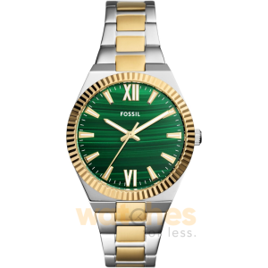 Fossil Women’s Quartz Two-Tone Stainless Steel Green Dial 38mm Watch ES5334 (Shelf Leftover)
