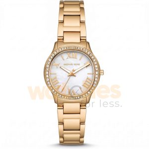 Michael Kors Women’s Quartz Gold Stainless Steel White Mother Of Pearl Dial 31mm Watch MK4822