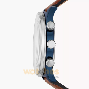 Alternative view of Fossil Men’s Quartz Brown Leather Strap Blue Dial 44mm Watch BQ2512 (Without Tag)