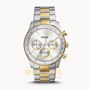 Fossil Men’s Quartz Two-tone Stainless Steel Silver Dial 45mm Watch BQ2693 (Without Tag)