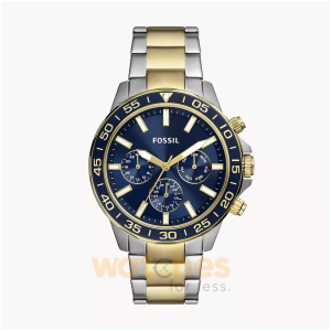 Fossil Men’s Quartz Two-tone Stainless Steel Blue Dial 45mm Watch BQ2867 (Shelf Leftover)