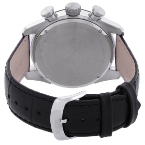 Versace Men’s Quartz Swiss Made Black Leather Strap Silver Dial 44mm Watch VE2I00821