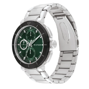 Tommy Hilfiger Men’s Quartz Silver Stainless Steel Green Dial 44mm Watch 1792117