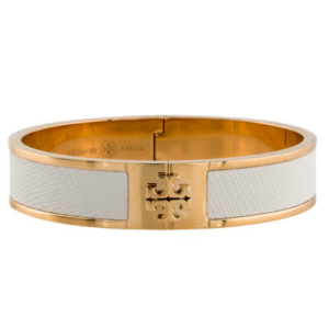 Tory Burch Slim Leather Inlay Cuff Bracelet 145435