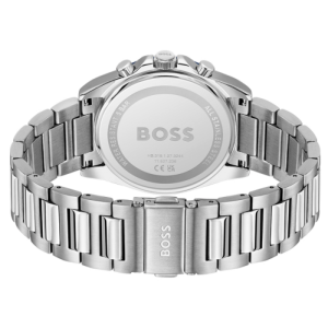 Hugo Boss Men’s Chronograph Quartz Silver Stainless Steel Blue Dial 41mm Watch 1514240