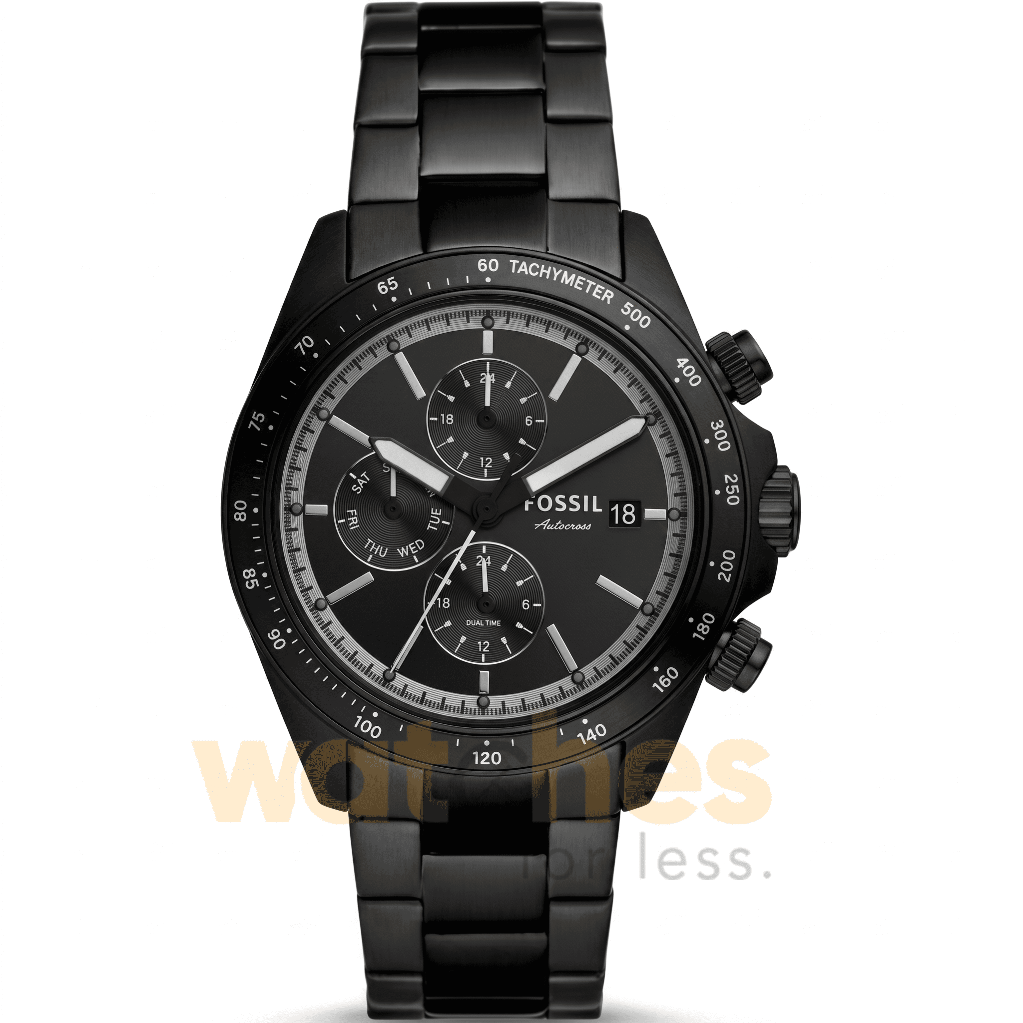 Fossil Men’s Chronograph Quartz Black Stainless Steel Black Dial 42mm Watch BQ2875