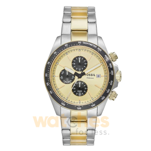 Fossil Men’s Chronograph Quartz Stainless Steel Gold Dial 42mm Watch BQ2876 (Without Tag)