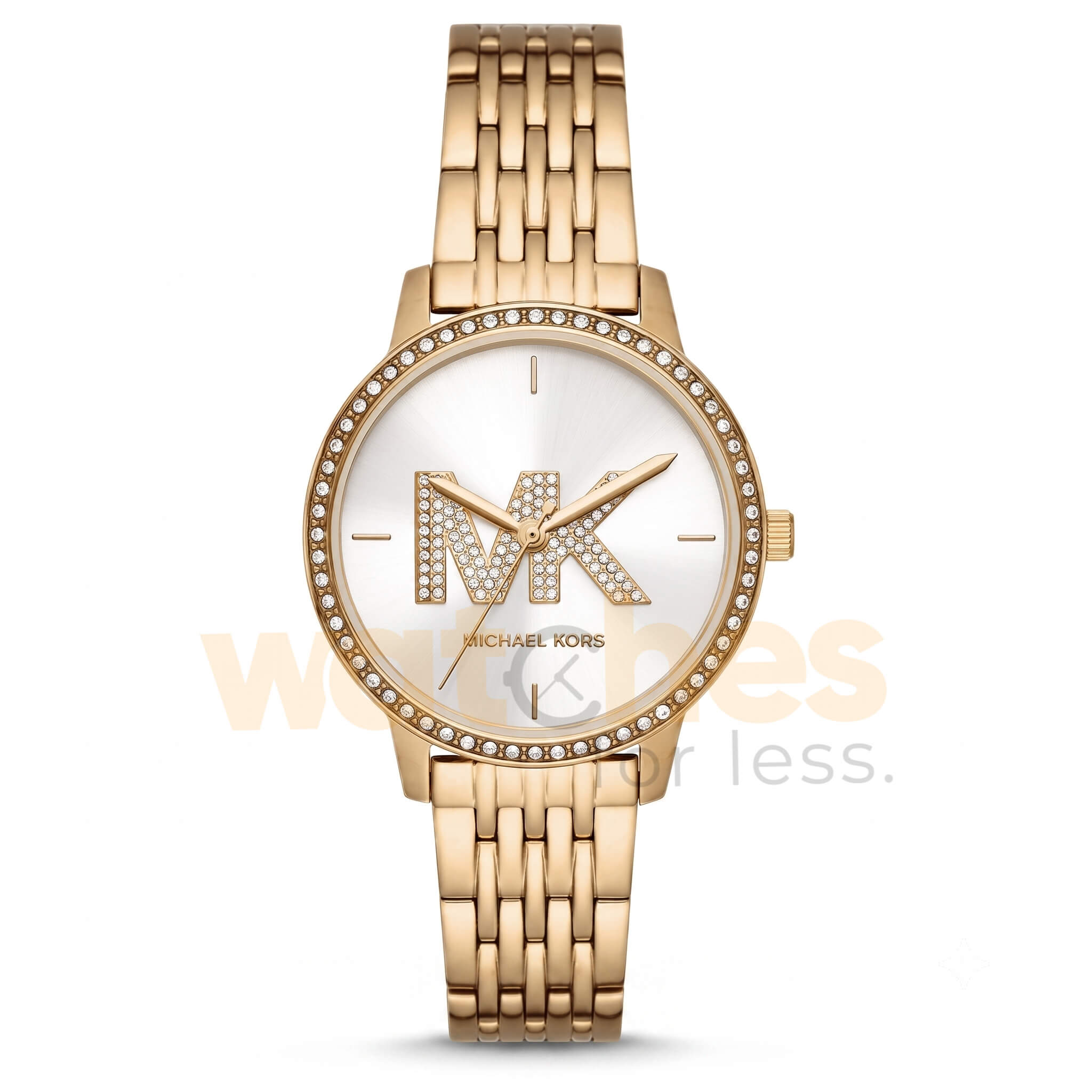 Michael Kors Women’s Quartz Gold Stainless Steel White Dial 41mm Watch MK1051