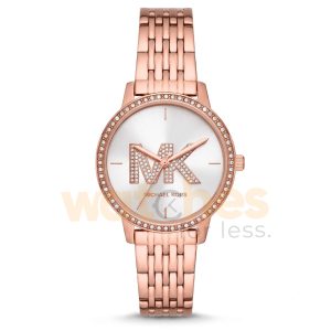 Michael Kors Women’s Quartz Rose Gold Stainless Steel Silver Dial 35mm Watch MK1052