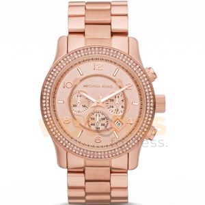 Michael Kors Women’s Chronograph Quartz Rose Gold Stainless Steel Rose Gold Dial 45mm Watch MK5576