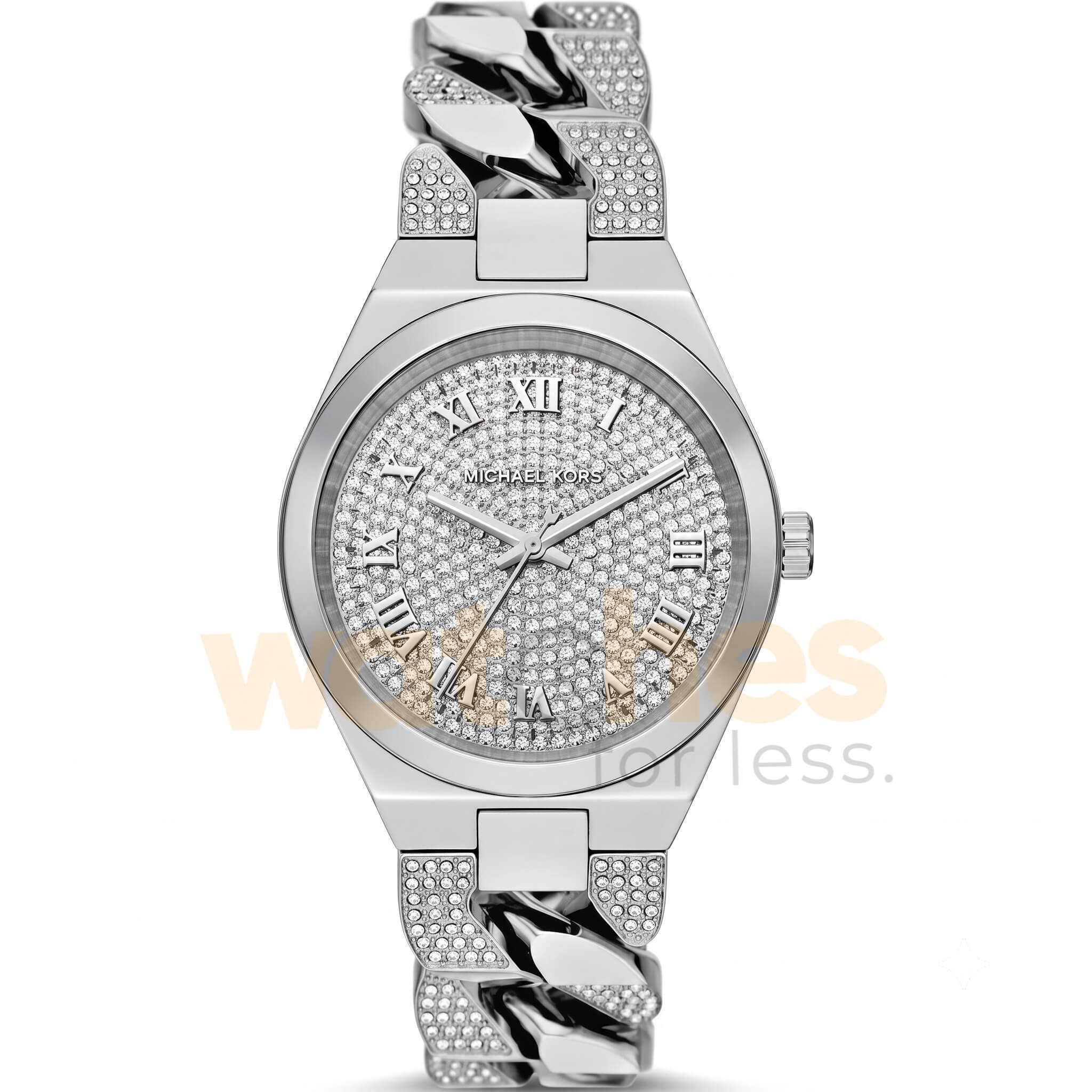 Michael Kors Women’s Quartz Silver Stainless Steel Crystal Pave Dial 37mm Watch MK7488