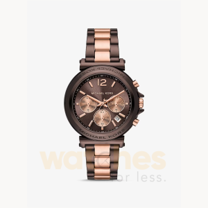 Michael Kors Women’s Quartz Two-tone Stainless Steel Brown Dial 40mm Watch MK7496