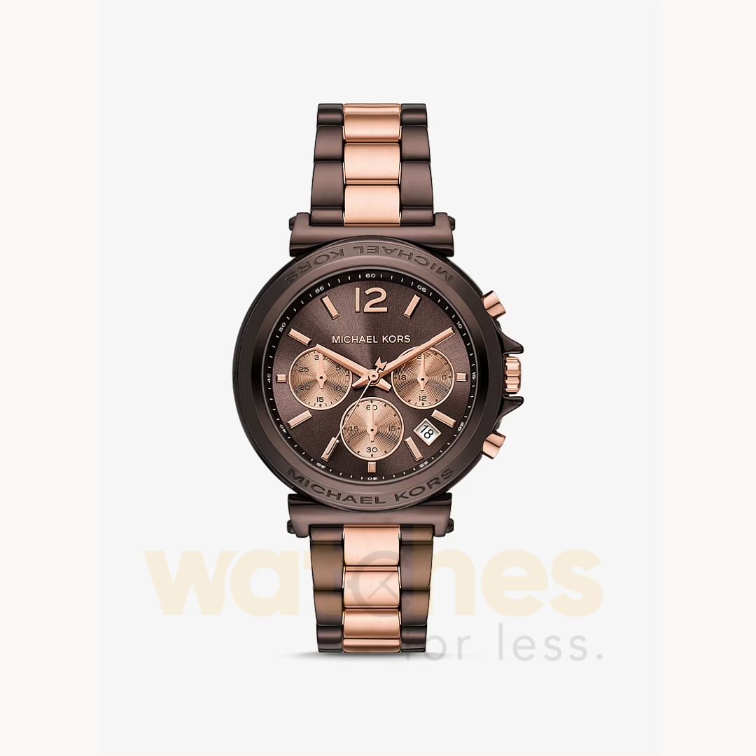 Michael Kors Women’s Quartz Two-tone Stainless Steel Brown Dial 40mm Watch MK7496