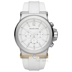 Michael Kors Men’s Chronograph Quartz White Silicone Strap White Dial 48mm Watch MK8153 (Without Tag)