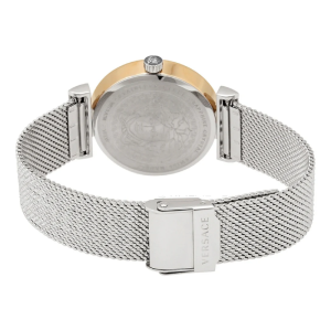 Versace Women’s Quartz Swiss Made Silver Stainless Steel Blue Dial 34mm Watch VELW00520
