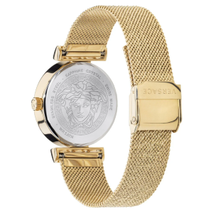 Alternative view of Versace Women’s Quartz Swiss Made Gold Stainless Steel White Dial 34mm Watch VELW00820