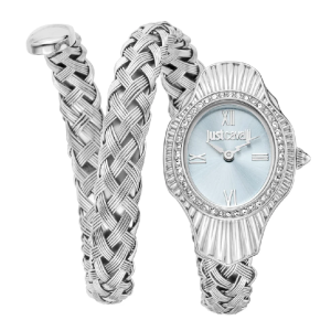Just Cavalli Women’s Quartz Silver Stainless Steel Light Blue Dial 23mm Watch JC1L305M0015