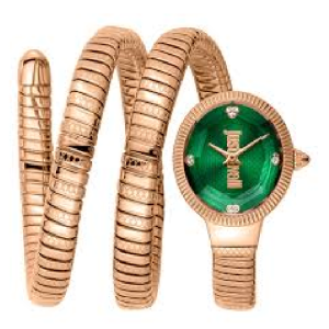Just Cavalli Women’s Quartz Rose Gold Stainless Steel Green Dial 22mm Watch JC1L269M0045