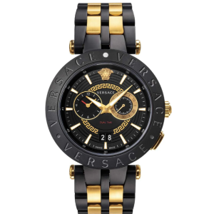 Versace Men’s Quartz Swiss Made Black Stainless Steel Black Dial 46mm Watch VEBV00619
